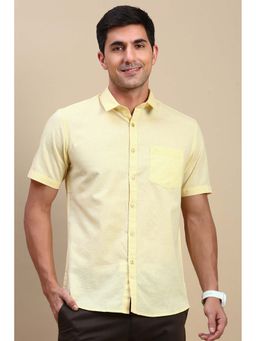 Classic Polo - Yellow Solid Slim Fit Shirt