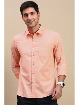 Classic Polo - Peach Solid Slim Fit Shirt