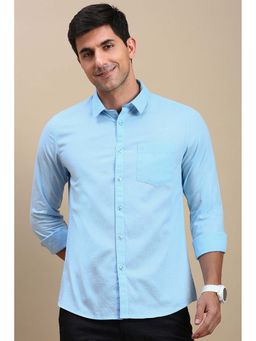 Classic Polo - Blue Solid Slim Fit Shirt