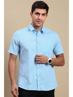 Classic Polo - Blue Solid Slim Fit Shirt