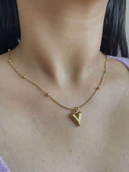 ISHKAARA - Gold Plated Stainless Steel Heart Necklace