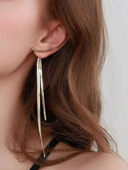 ISHKAARA - Gold Plated Tassel Drop Earrings