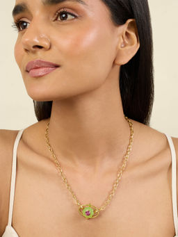 Isharya - Enchanted Multi-Color Blossom Pendant Necklace