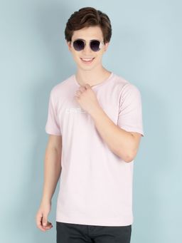 CRIMSOUNE CLUB - Men Lavender Solid T-Shirt