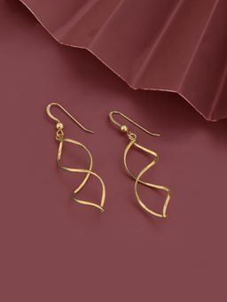 Carlton London - 18Kt Gold Plated Contemporary Fancy Drop Earring for Women