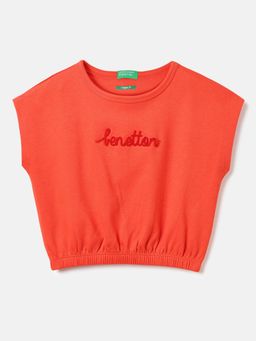 United Colors of Benetton - Cropped Round Neck Top