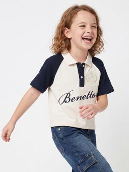 United Colors of Benetton - Regular Fit Neck Color Block Polo T-shirt