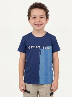 United Colors of Benetton - Regular Fit Round Neck Typography Printed T-shirt