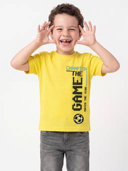 United Colors of Benetton - Relaxed Fit Round Neck Champion In The Game T-shirt