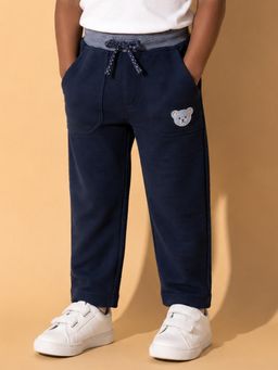 Mi Arcus - Solid Knitted Trousers- Navy Blue