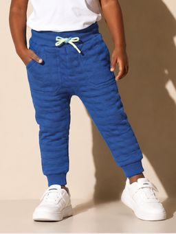 Mi Arcus - Solid Knitted Joggers- Blue