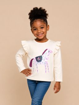 Mi Arcus - Unicorn Embroidery Long Sleeve T-Shirt