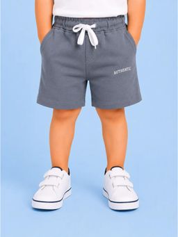 Bloom Up - Grey Authentic Printed Shorts for Boys