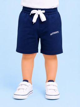 Bloom Up - Navy Blue Authentic Printed Shorts for Boys