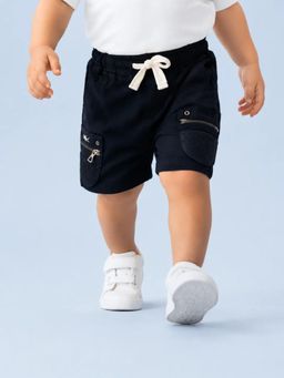 Bloom Up - Navy Blue Cargo Shorts for Boys