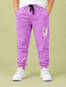 Bloom Up - Purple Graphic Joggers for Boys