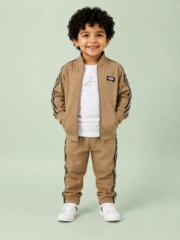 Bloom Up - Camel Soft Cotton Co-Ord Set for Boys