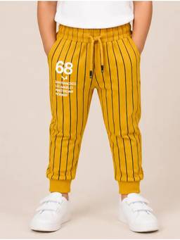 Bloom Up - Mustard Striped Joggers for Boys