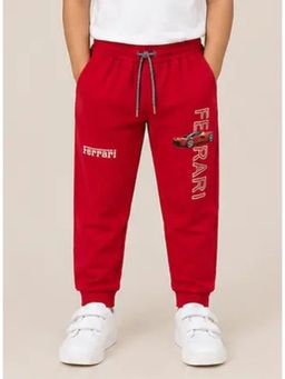Bloom Up - Red Racing Car Printed Joggers for Boys