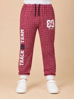 Bloom Up - Pink Checked Joggers for Boys