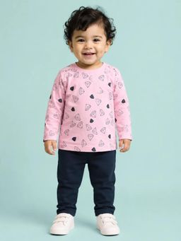 Bloom Up - Pink Sailboat Print T-shirt and Pant