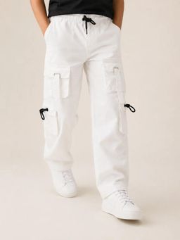 Bloom Up - White Cargo Trousers for Boys