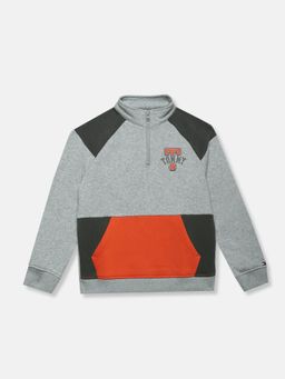 Tommy Hilfiger - Boys Colorblock Regular Fit Cotton Sweatshirt