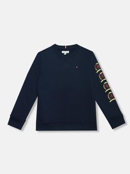 Tommy Hilfiger - Boys Logo Regular Fit Cotton Sweatshirt
