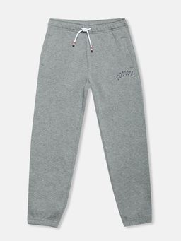 Tommy Hilfiger - Boys Regular Fit Logo Mid Rise Joggers-Grey