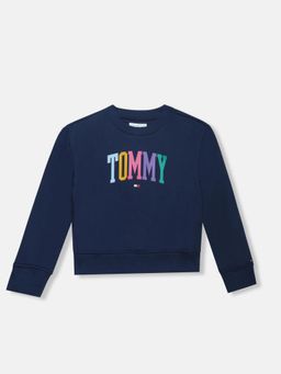 Tommy Hilfiger - Girls Regular Fit Cotton Crew Neck Sweatshirt