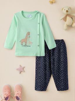 Nautinati - Girls Printed Button Detail Casual Co-Ord (Set of 2)