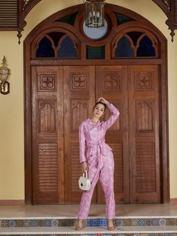 AAREIN - Women Floral Printed Linen Co-Ord (Set of 2)