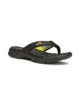 Bata - Leather Solid Black Flipflops