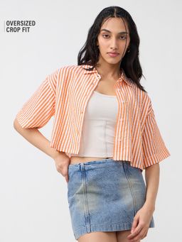 The Souled Store - Originals Tangerine Women Cropped Shirt