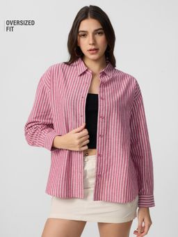 The Souled Store - Originals Cotton Linen Stripes Roselle Women Shirts