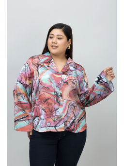 PURYS PLUS - Multi-Color Casual Satin Shirt