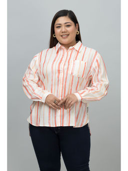 PURYS PLUS - Red Striped Linen Shirt