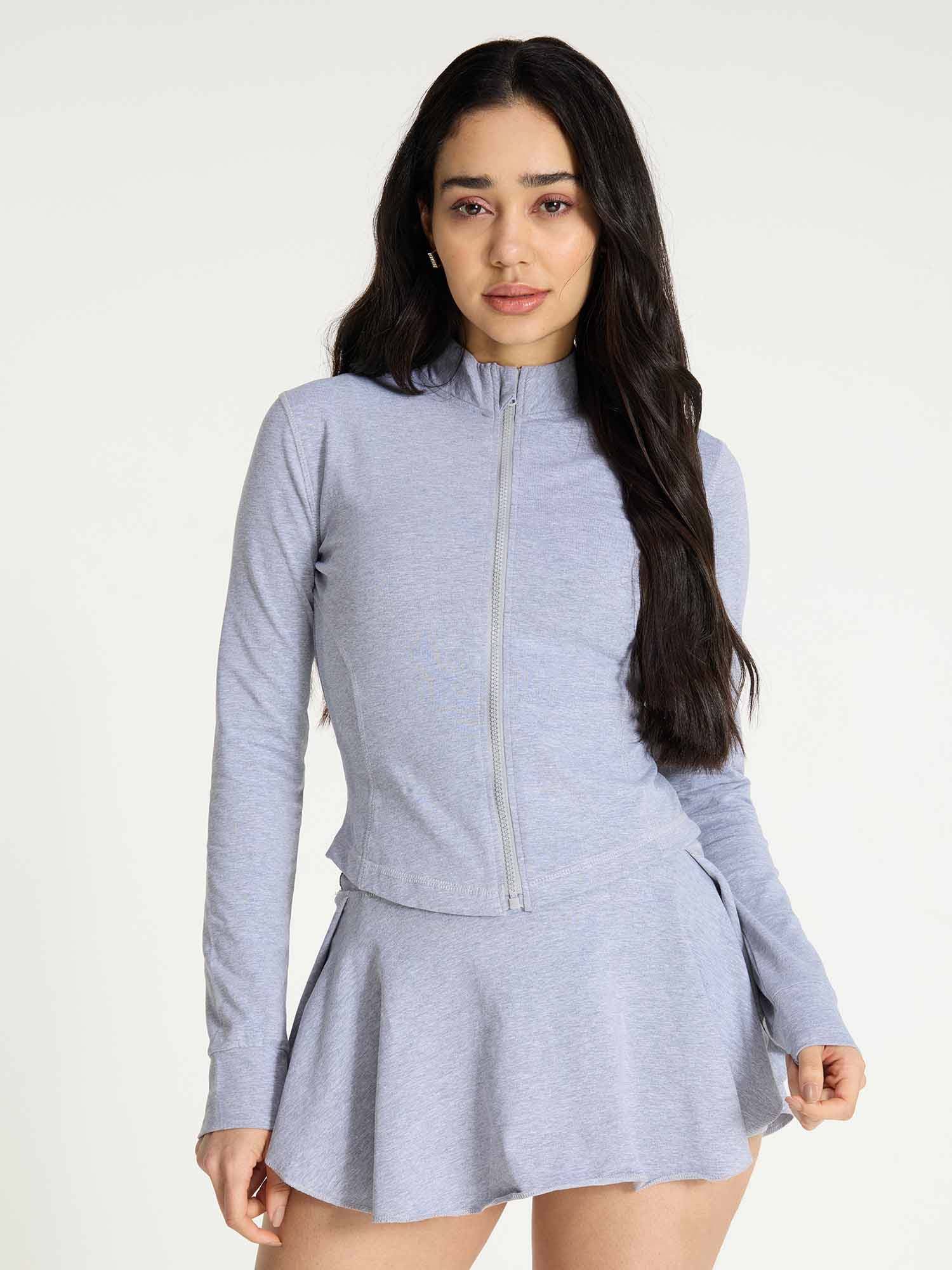 cava athleisure Women Grey Cotton Recovery Full Sleeves Jacket-picture-25