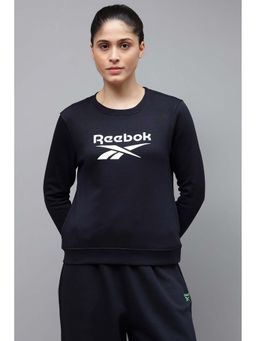 Reebok - Women Navy Blue Full Sleeves Sweatshirt
