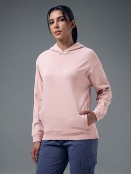 Technosport - Women Pink Slim Fit Hooded Sports Sweatshirt