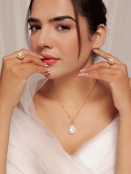 Srikala - Monochrome Pearl Drop Necklace