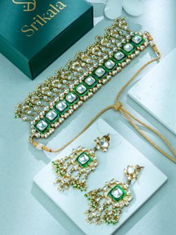 Srikala - Green Meena Choker Set