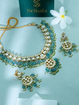 Srikala - Heavy Powder Green Kundan Set