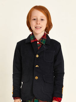 CHERRY CRUMBLE BY NITT HYMAN - Navy Blue Fancy Party Coat