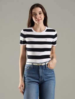 Tommy Hilfiger - Striped Slim Fit Cotton T-Shirt