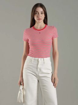 Tommy Hilfiger - Striped Slim Fit Cotton T-Shirt