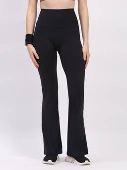 Global Republic - Black Nylon Spandex Skinny Fit Track Pant For Women