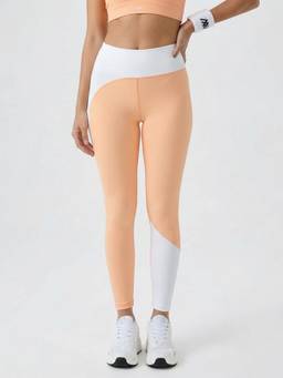 Wave Athleisure - Orange High Waist Contrast Leggings