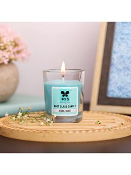 Iris - Homefragrances Shot Glass candle Fragrance Cool Blue 40g (Set of 3)