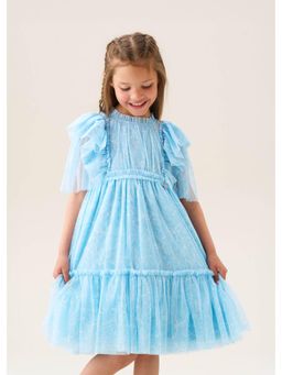 ANGEL & ROCKET - Cara Bow Printed Mesh Dress